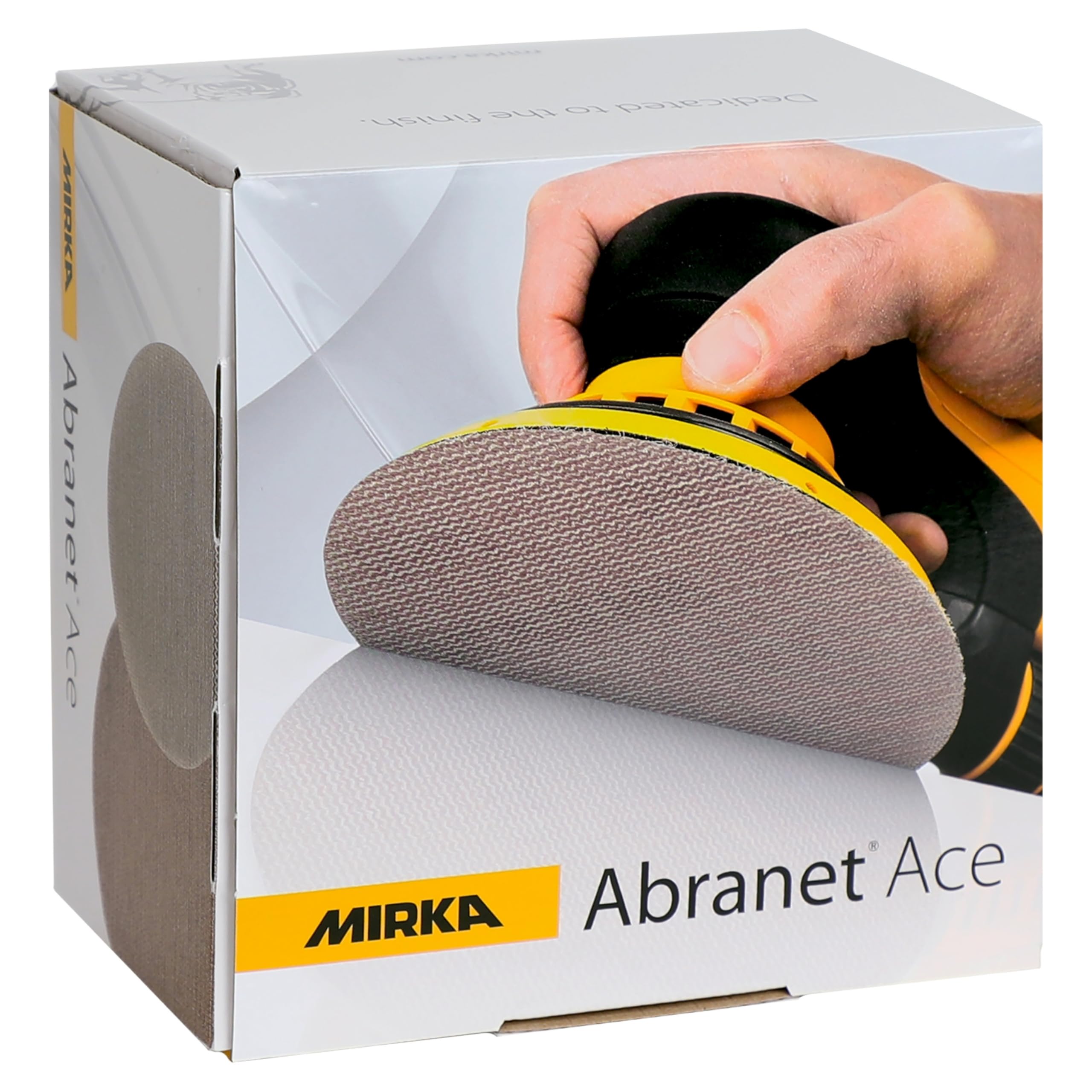 Mirka Schleifscheiben Abranet Ace Ø 150 mm Klett P1000 50 Stück | Teilkeramisch für harte Oberflächen optimal geeignet kompatibel mit allen 150mm Exzenterschleifern und Schleifmaschinen