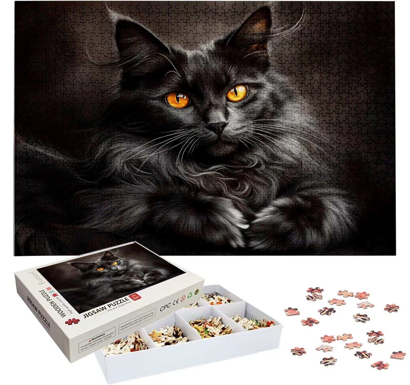 Puzzle Personalizado con Foto, Personalizada Rompecabezas Personalizado Diseña tu Logo Foto o Texto, Personalizado Navidad Halloween San Valentín Parejas Niños Familia Amigos h-4221