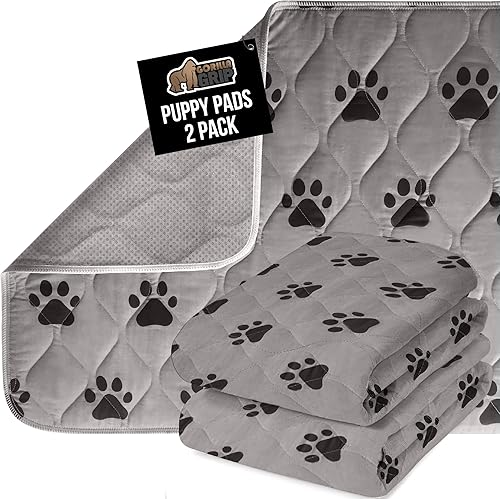 GORILLA GRIP PREMIUM - Alfombrilla impermeable para mascotas y cama para perros, reutilizable, lavable, a prueba de fugas, almohadillas para jaulas