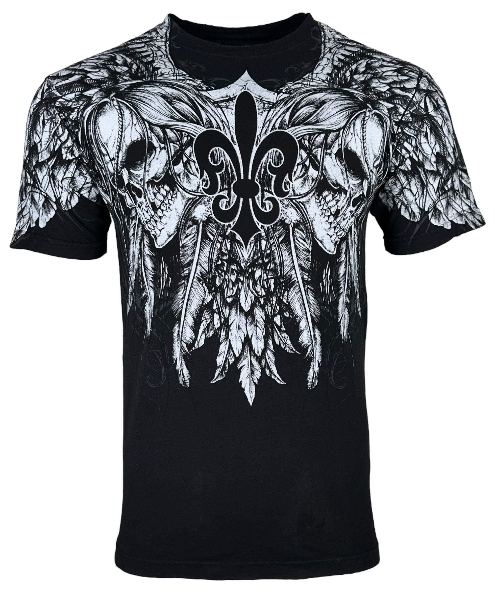 Xtreme Couture by Affliction Men's T-Shirt Gatherer, Black, Medium