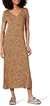Amazon Essentials Womens Jersey V-Neck Short Sleeve Midi Length Dress