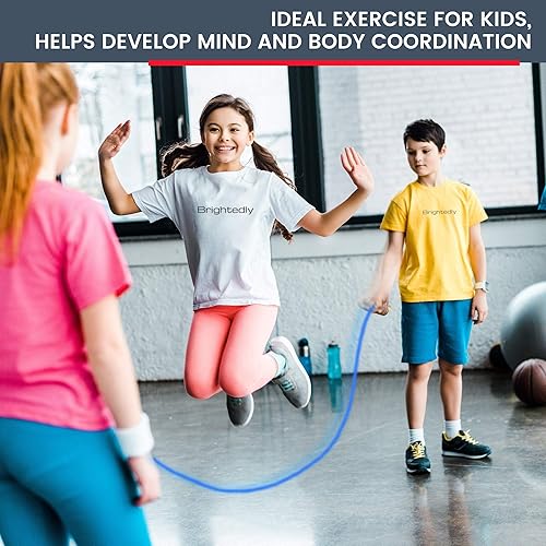 Miniatura 3 de Cuerda de saltar de 16 pies de largo para niños, multijugador, ajustable, mango de madera de aspecto clásico, cuerda de saltar duradera para niños,