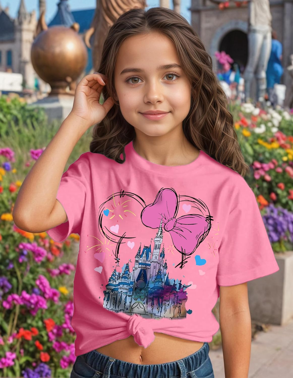 Magic Kingdom Shirts for Girls Oversized Magical Castle Birthday T-Shirt Kids Cute Holiday Family Vacation Trip Tee - Image 2