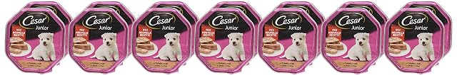 Foto 3 de 3 de Cesar Comida húmeda para Perros Junior para Cachorros y Perros jóvenes <1 año con Pavo y Ternera en paté