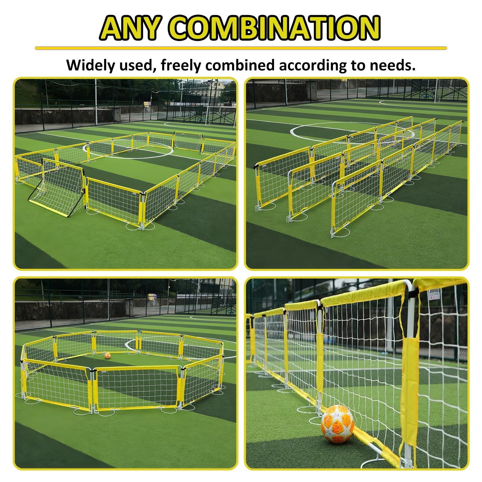 Porta Da Calcio Per Prato Installazione Semplice, Recinzione Leggera Per Campo Da Calcio E Rete Da Calcio, Attrezzatura Per Allenamento Di Calcio Per Interni Ed Esterni