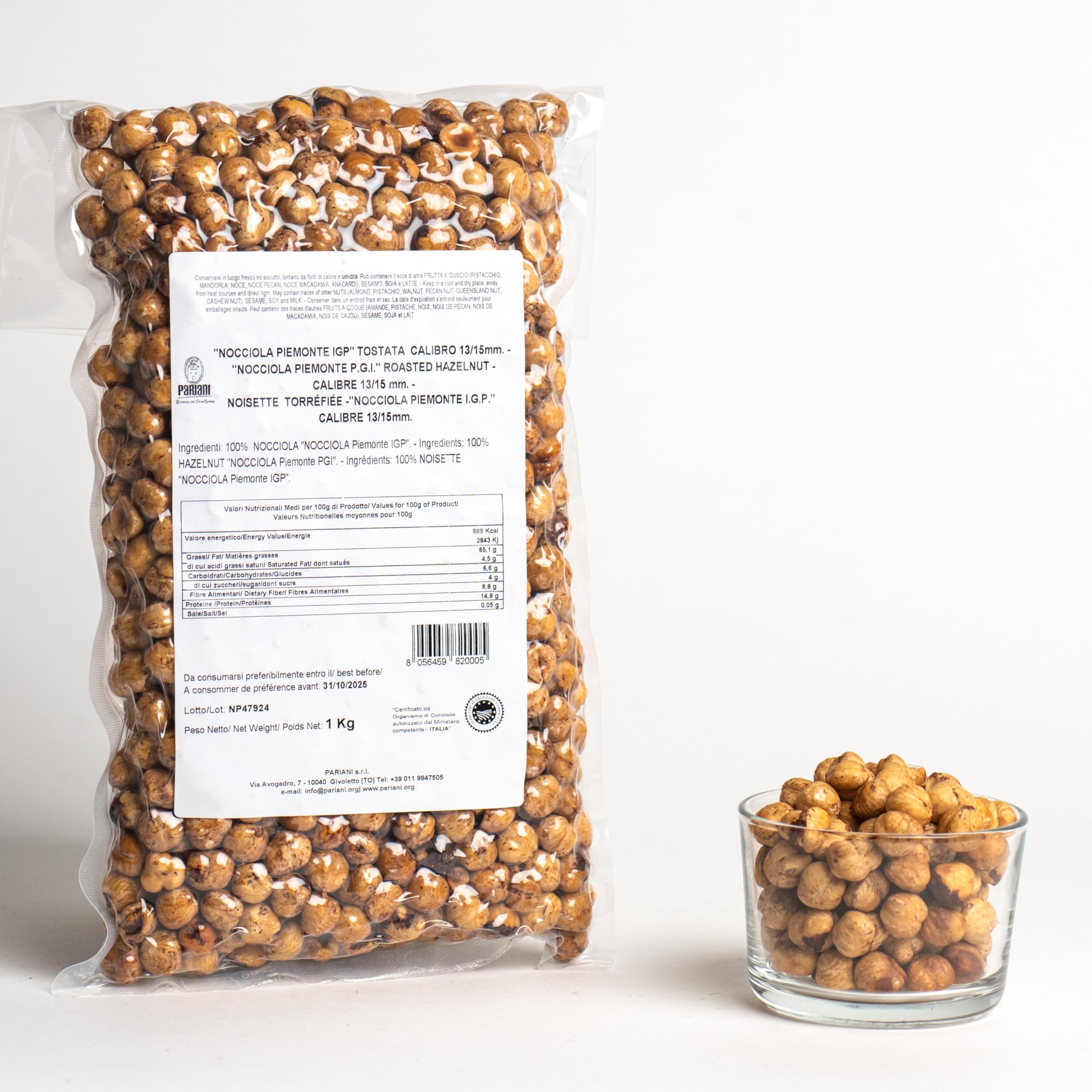 Pariani - "Nocciola Piemonte IGP" tostata, 1Kg