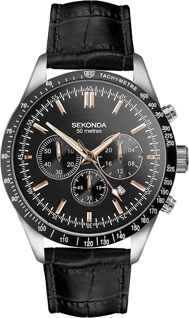Sekonda Velocity Mens 45mm Quartz Watch with Analogue Display
