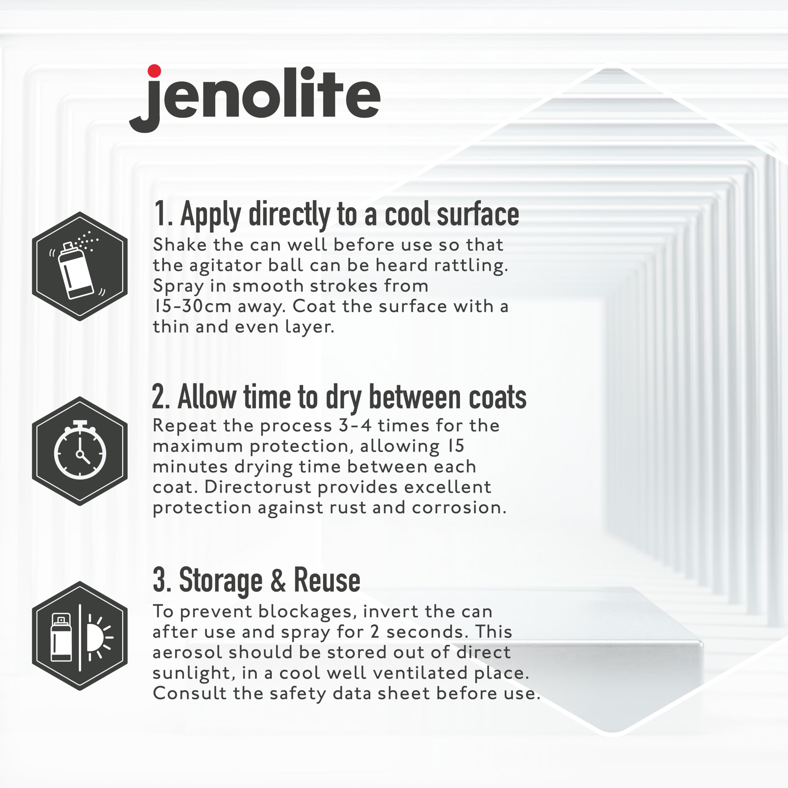 JENOLITE Directorust Pintura Metálica Brillo | ORO BLANCO | Pintura en aerosol multisuperficie | Imprimador, capa base y capa superior todo en uno | 3 x 400ml