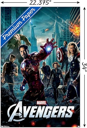 Miniatura 3 de Trends International Póster de pared de una hoja de los Vengadores, 22.375 x 34 pulgadas