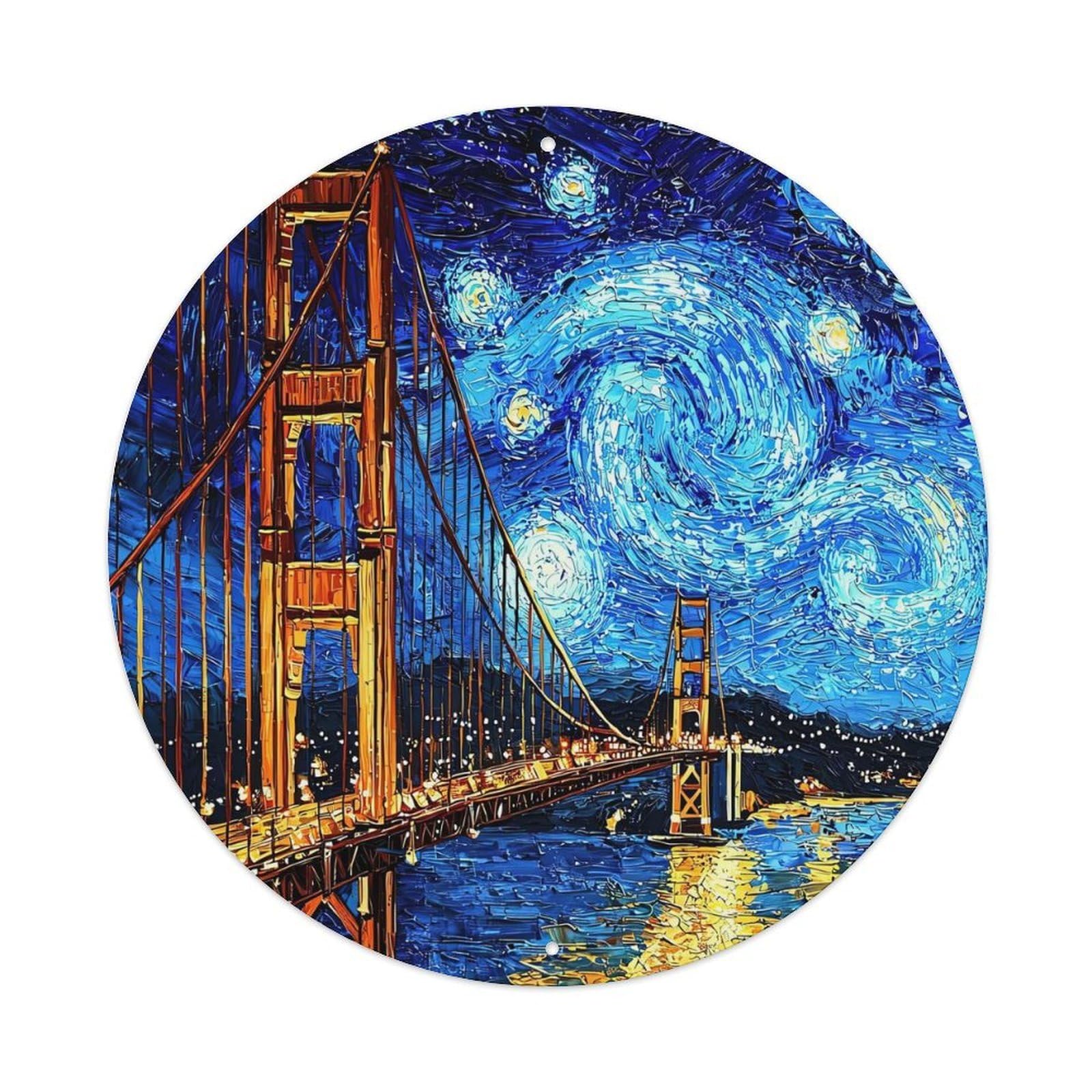 Vintage Iconic Building Golden Gate Bridge Metal Tin Sign
