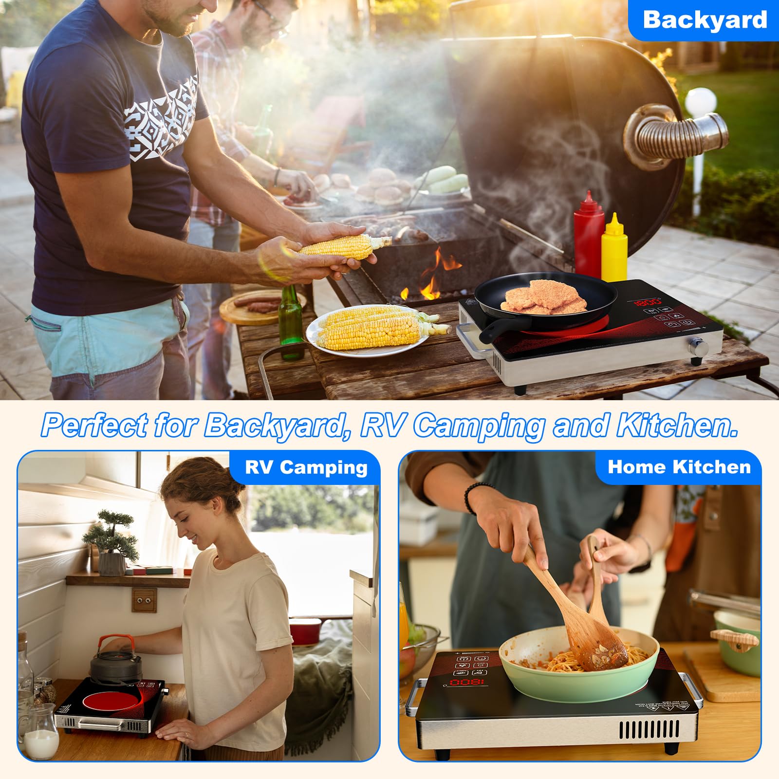 Nardea 2200W Single Burner Electric Cooktop, Portable