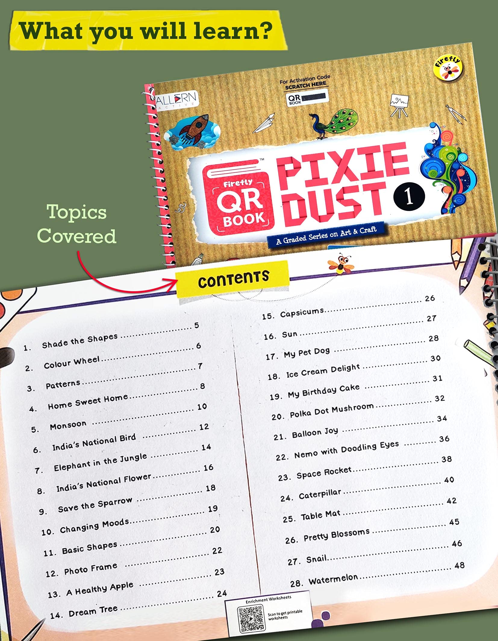 Firefly Pixie Dust and Art of Drawing and Colouring Books 1 | Art and Craft DIY Kit with Material, Videos | Activity Books for 3 to 8 Years | Set of 2 ... Content Team at Chetana Publications 1