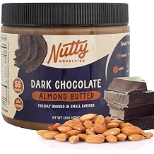 Nutty Novelties Gourmet Dark Chocolate Almond Butter for Toast, Smoothies, and Baking - High Protein & Healthy - Keto & Paleo Friendly - Non-GMO, No Artificial Ingredients - Creamy Nut Butter - 15 Oz