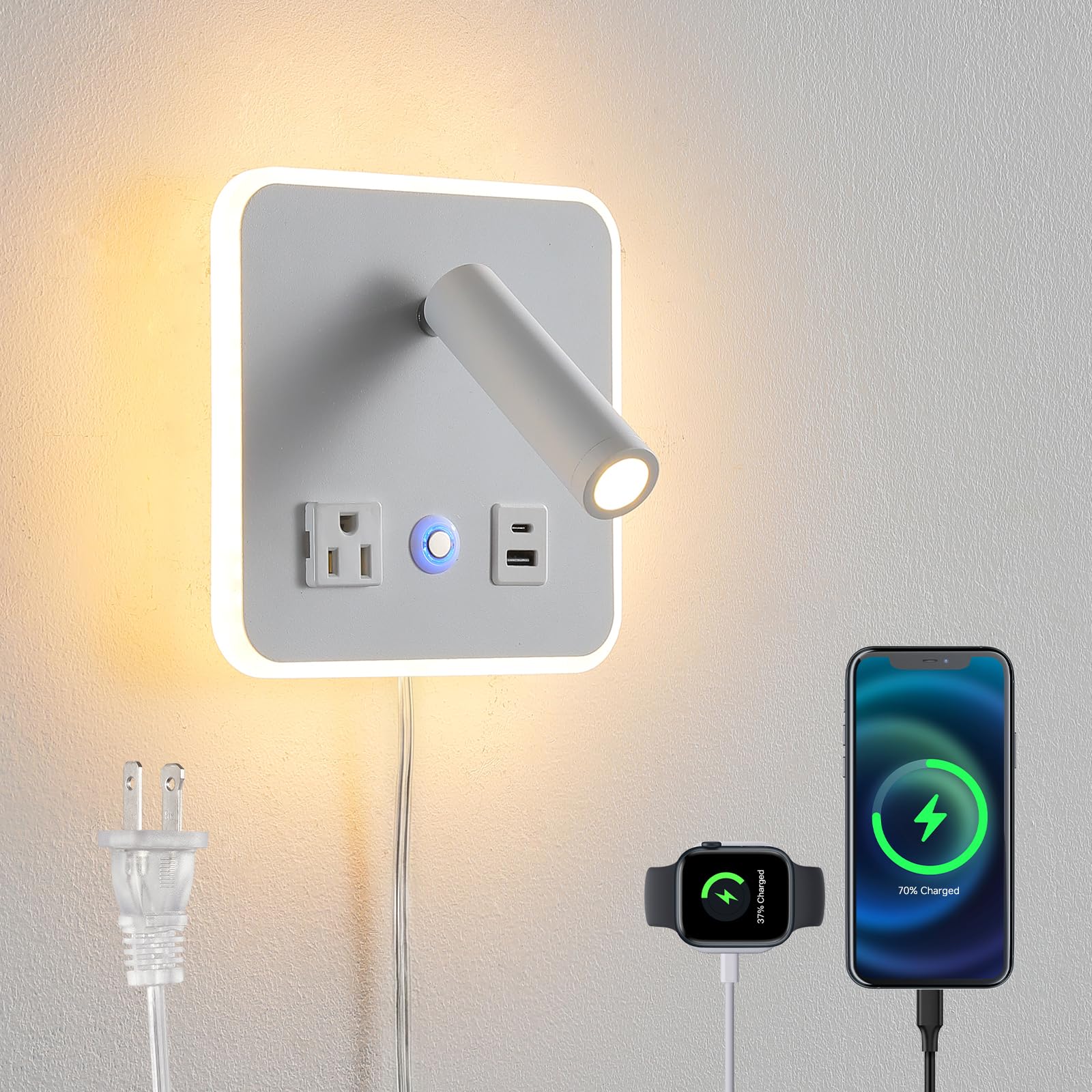 CNMYKYDS LED Headboard Reading Lamp
