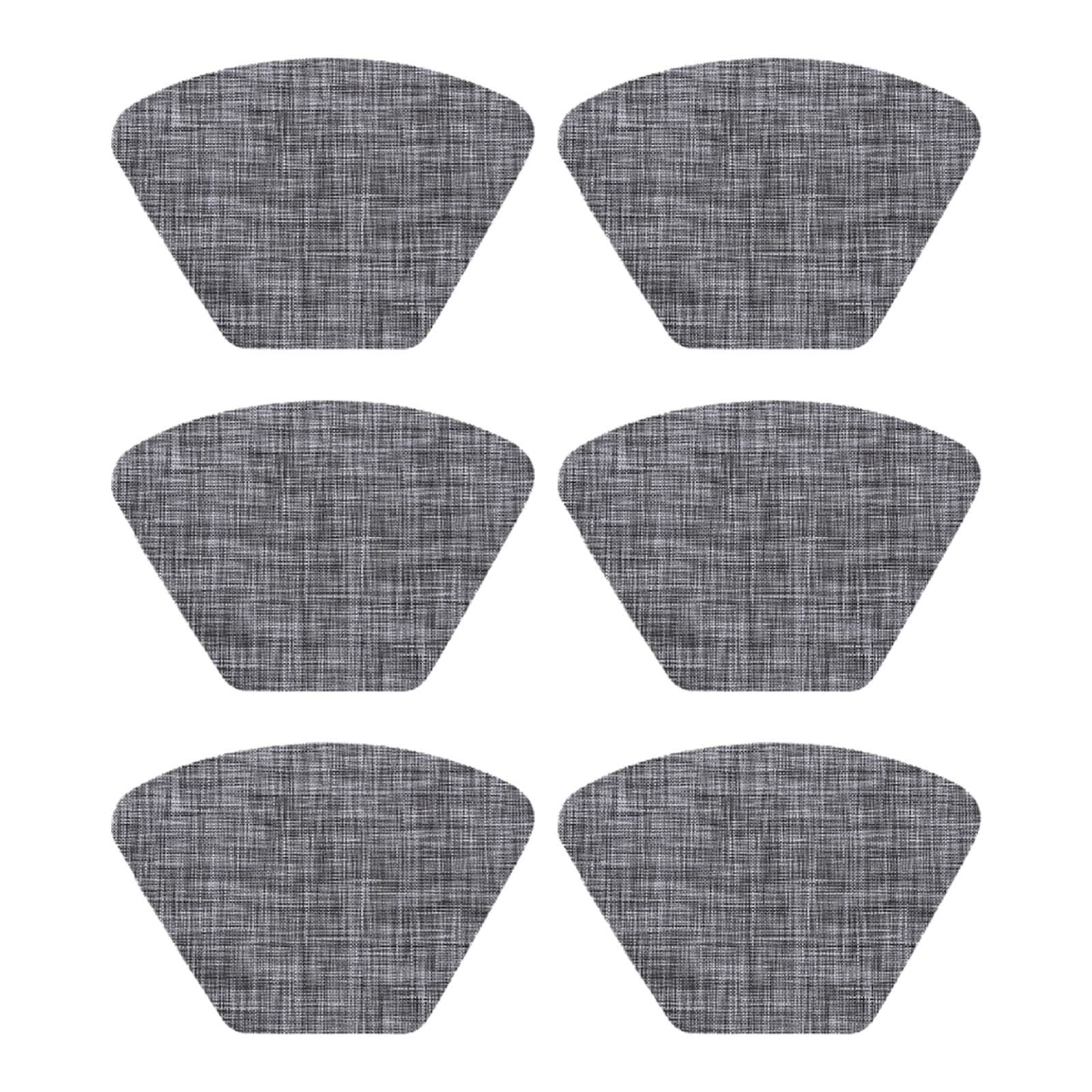 Sets de table en PVC lot de 6 gris antidérapants pour la salle à manger