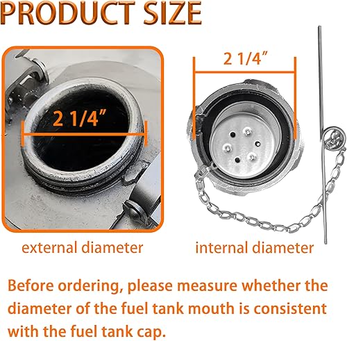 Miniatura 4 de FOKES 20828883 16MF325 Tapa del depósito de combustible apta para camiones Mack Heavy Duty  Sin bloqueo, hembra, OEM 16MF325 20828883 MAK16MF325