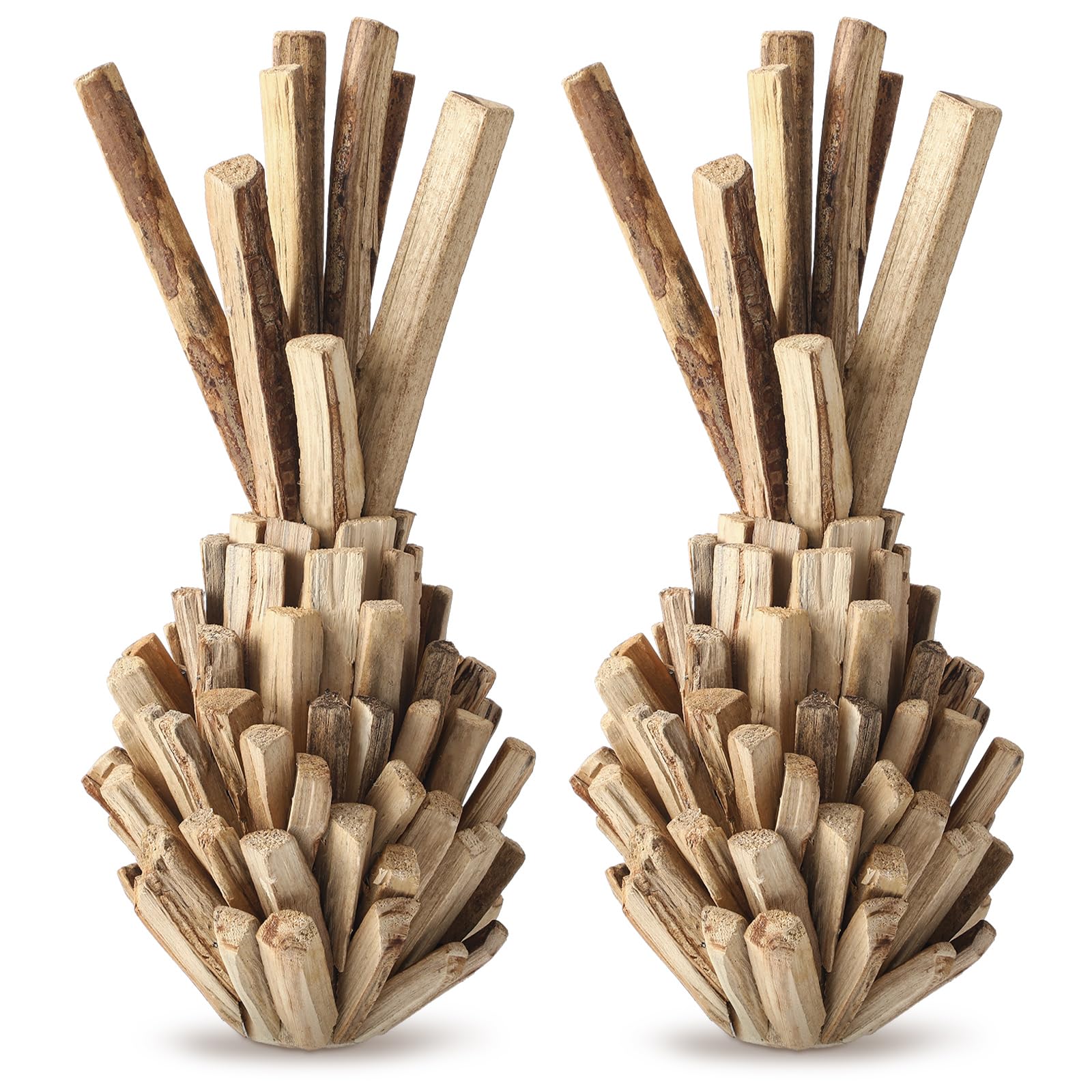 Ananas en bois flotté statuette plage marron 33 cm déco table exotique côtière