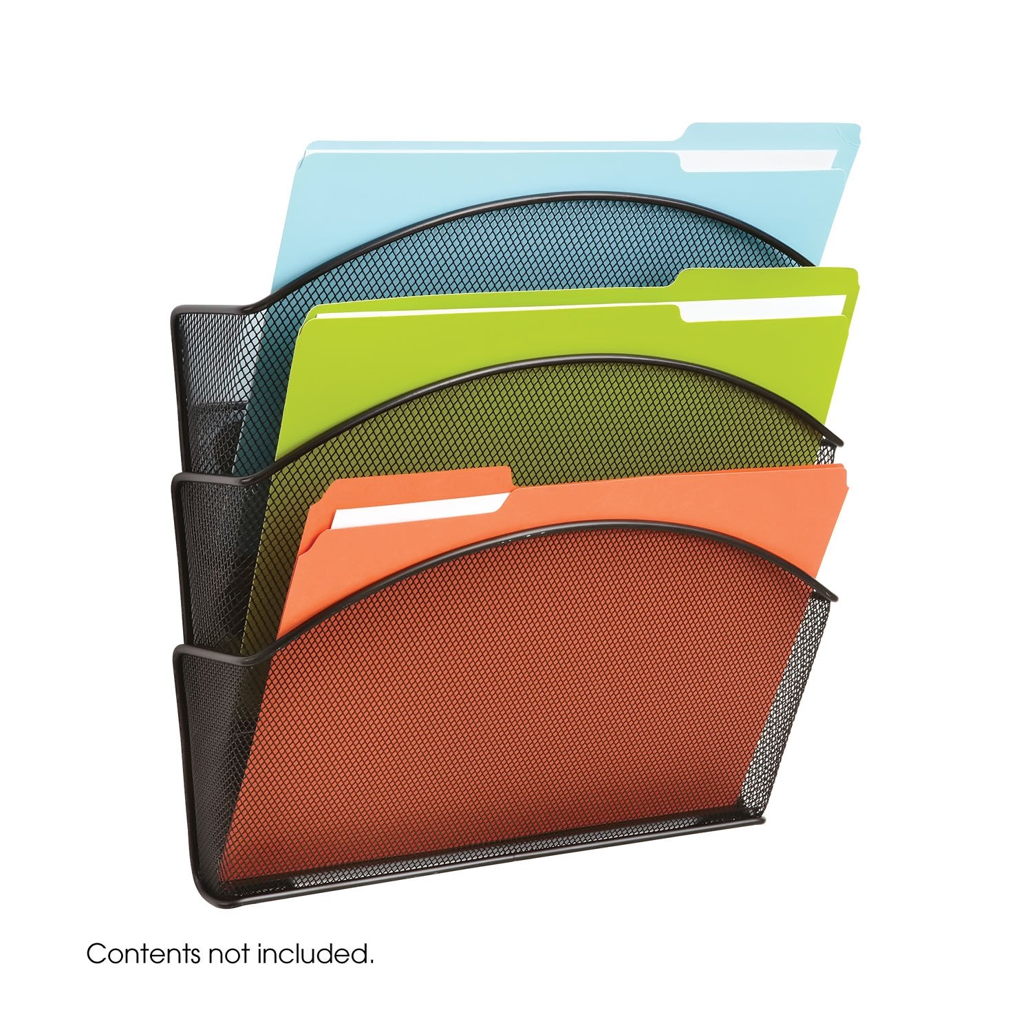 Safco Onyx Magnetic Mesh Triple File Pocket (Set of 6)