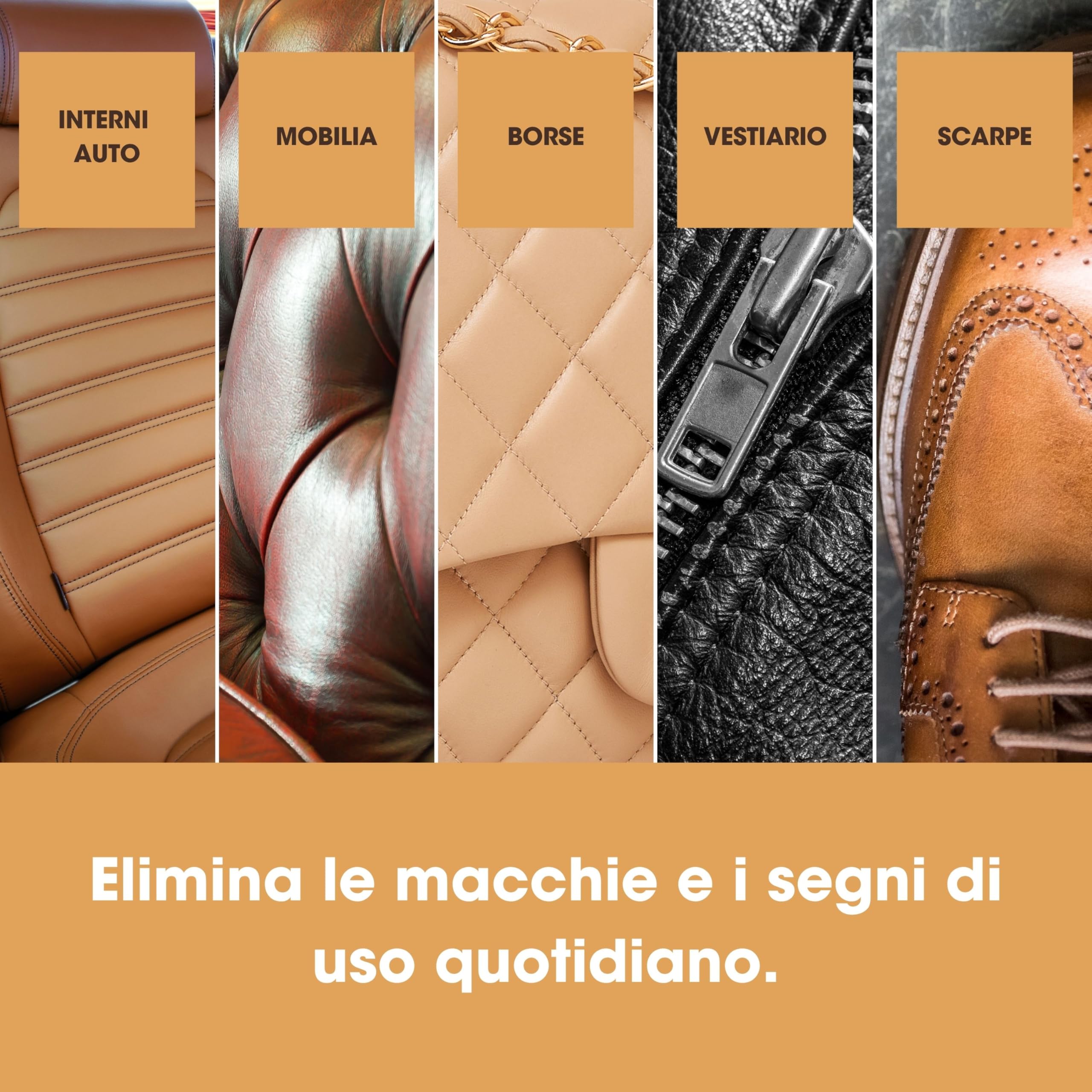 Furniture Clinic Salviette per Pulizia Pelle - Confezione da 80 - Biodegradabili e Compostabili - Sicure su Tutti i Tipi e Colori di Pelle - Puliscono Divani, Sedili Auto, Borse, Scarpe