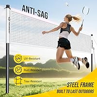 Vista 4 de Badminton Set for Backyard, Outdoor Badminton Net with Anti-Sag Design, 4 Professional Badminton Rackets, 4 Shuttlecocks and Carry Bag for Lawn or