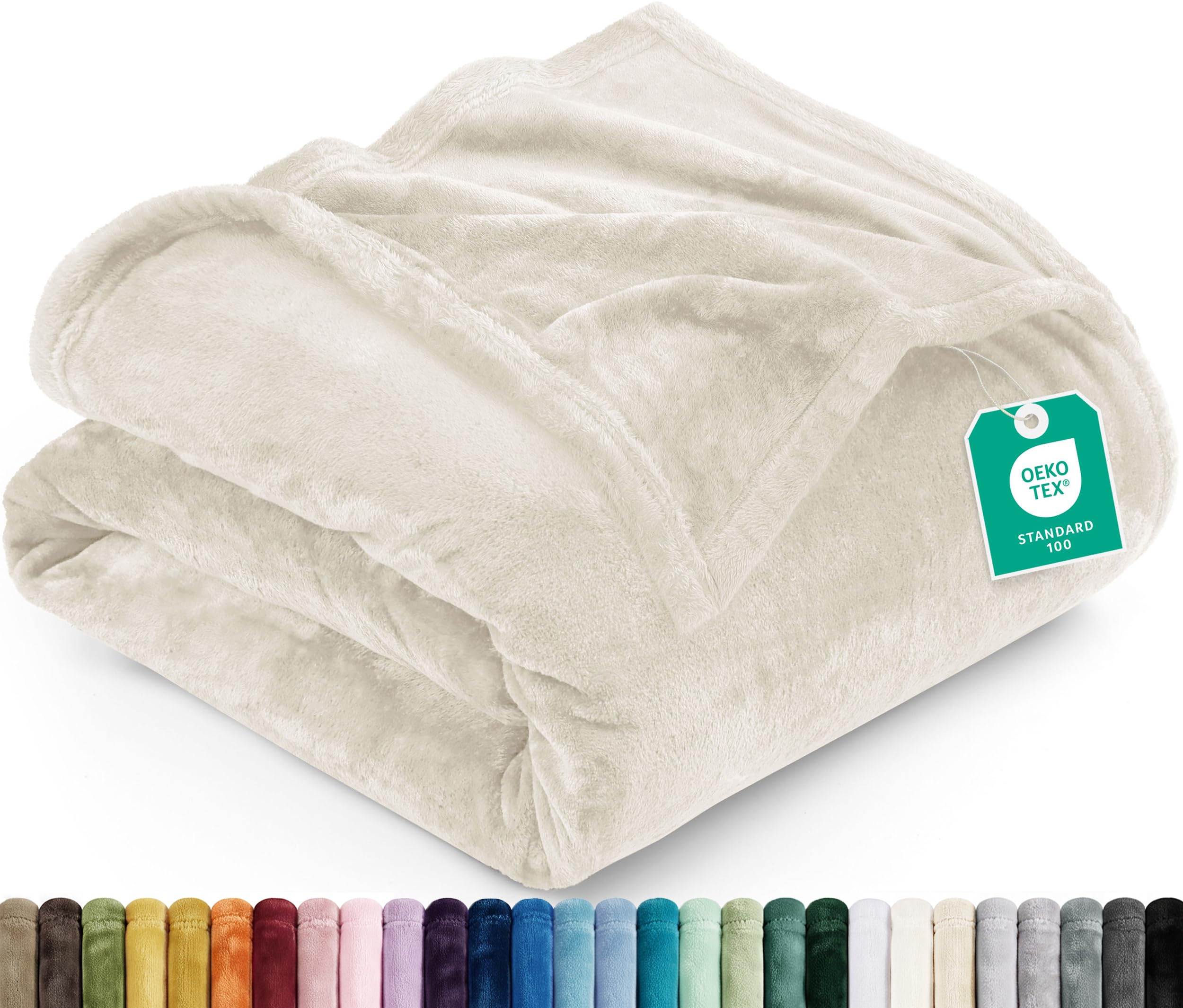 Utopia Bedding Ultra Soft Fleece Bed Blanket Throw Size Linen (50x60 Inch)