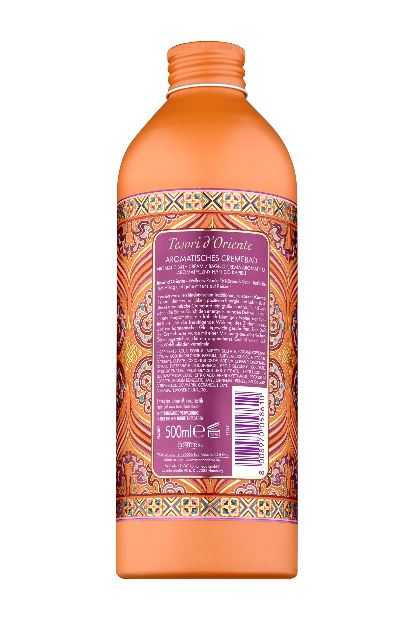 Tesori D'Oriente Karma Płyn do Kąpieli, 500 ml