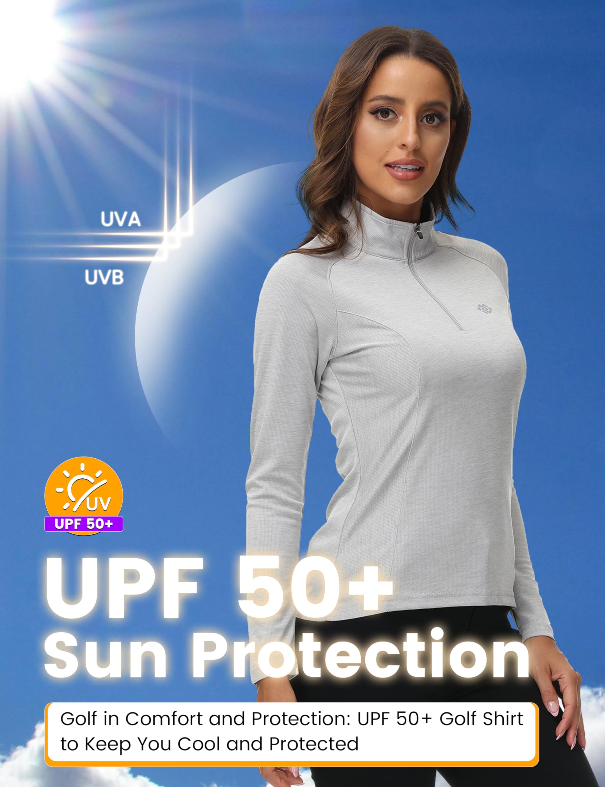 Mujer Deportiva Camiseta de Manga Larga Secado Rápido Fitness Invierno Golf Tops