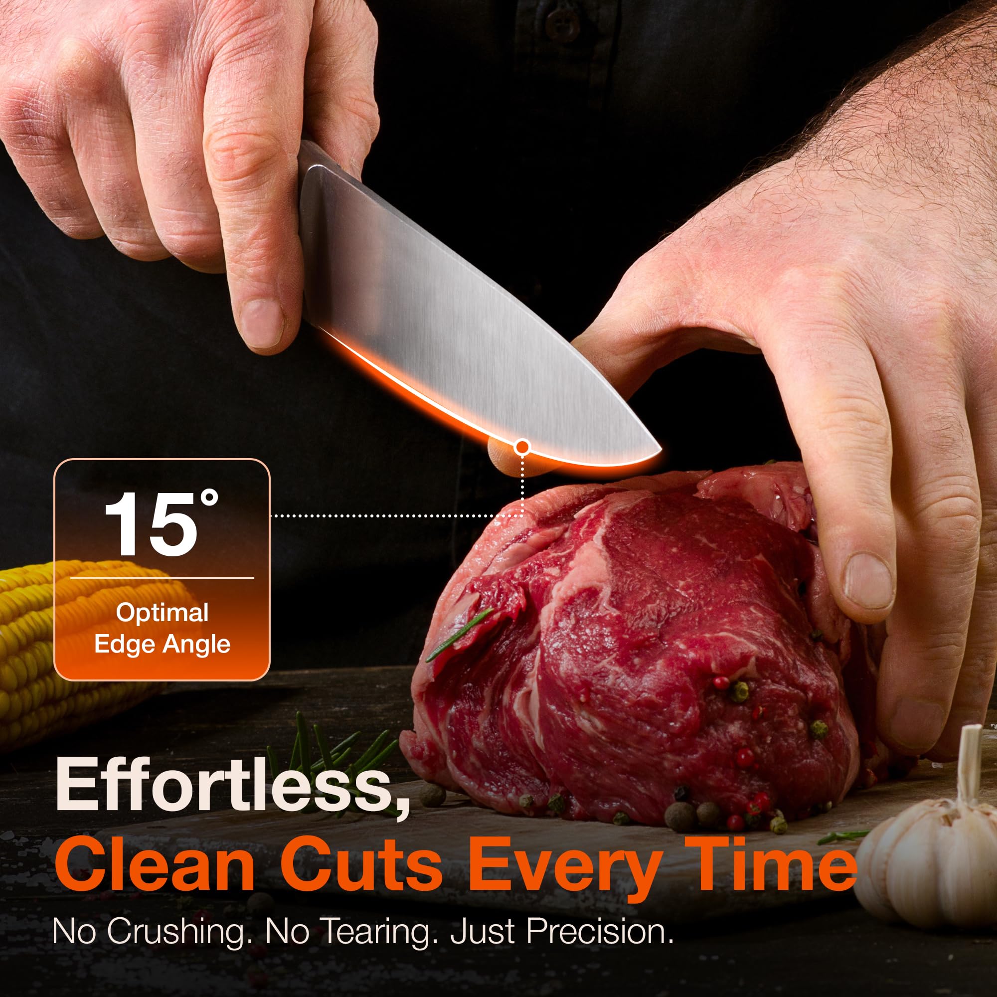 ARVELLO 8-inch Chef Knife, German High Carbon Stainless Steel Kitchen Knife — Amazon image 3