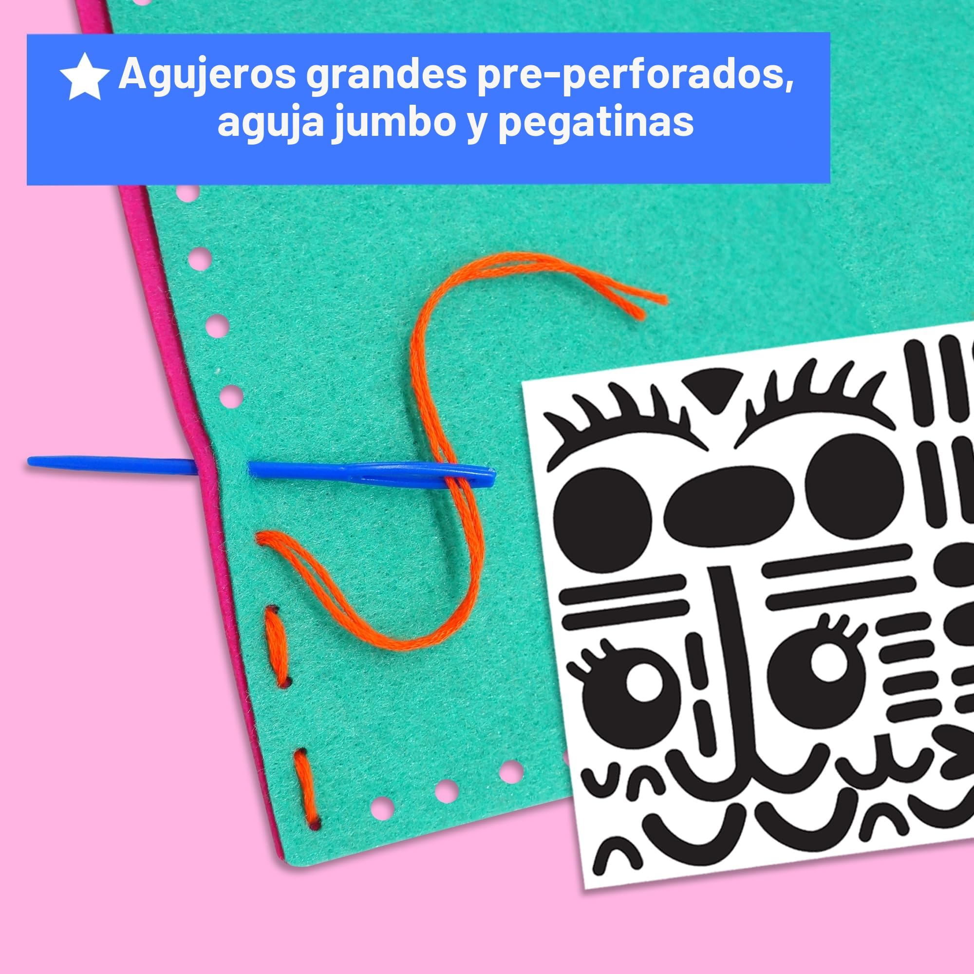 KraFun Kit De Costura Para Niños 5+ Años – 8 Proyectos De Perros Y Gatitos En Fieltro, Ideal Para Manualidades Fáciles Y Regalo Educativo