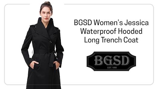 Amazon.com: BGSD Women Jessica Waterproof Hooded Long Trench Coat