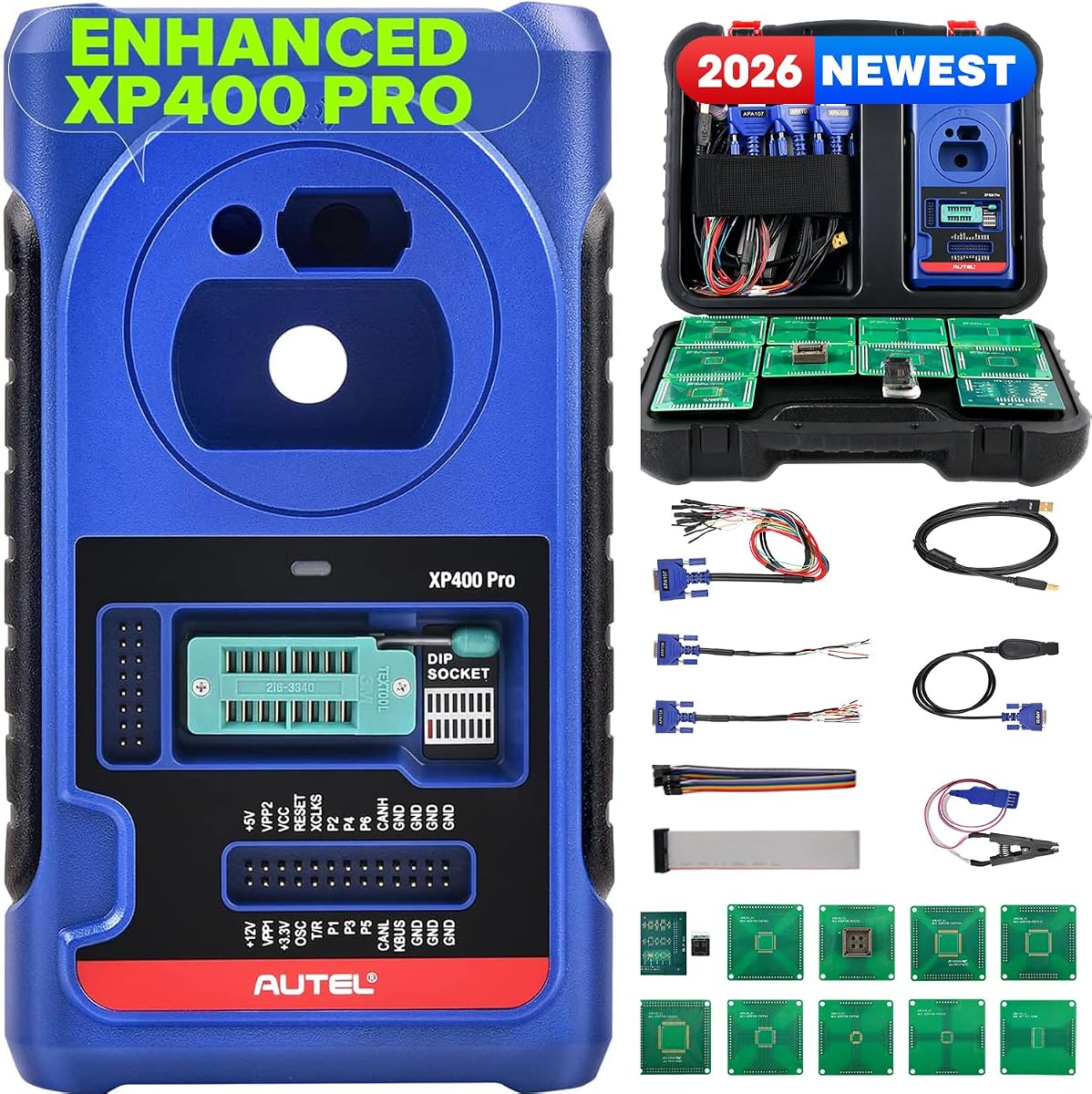 2026 Autel MaxiIM XP400 PRO Herramienta de E-S del programador bidireccional K** | Más de 3000 chips Re-d/Wr-te/Learn/F-OB, datos EEPROM, funciona con el escáner Autel IM508 IM608 IM508S IM608 Pro 2 IM608S II