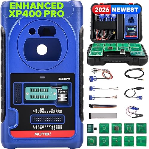 2026 Autel MaxiIM XP400 PRO Bi-Directional K** Progra-mer I-O Tool, 3000+ Chip Re-d/Wr-te/Learn/F-OB, EEPROM-Data, Work with Autel Scanner IM508 IM608 IM508S IM608 Pro 2 IM608S II