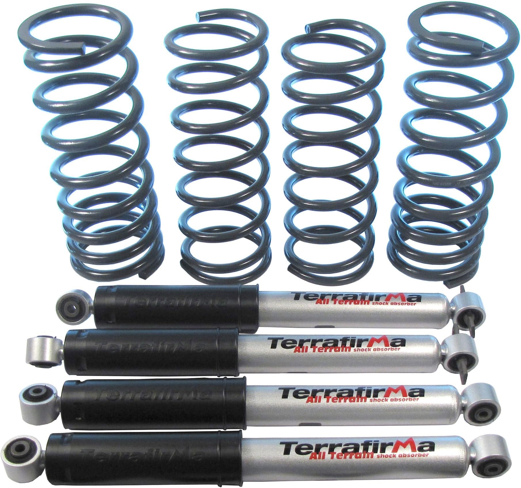Atlantic British Ltd. Terrafirma Medium Load All-Terrain Shock and Coil Spring Suspension Kit for Land Rover Discovery 2 (2 inch Lift)