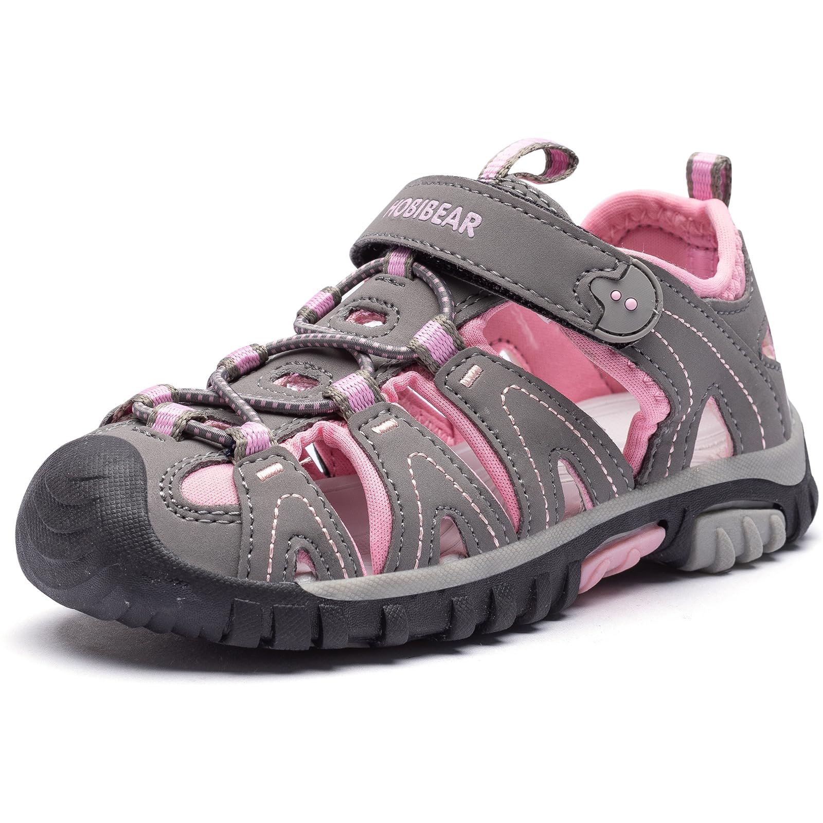 HOBIBEAR Sandalias de Trekking para NiƱos - Calzado Deportivo Cerrado Antideslizante, Transpirable para Senderismo, Exterior y Verano - NiƱos/NiƱas