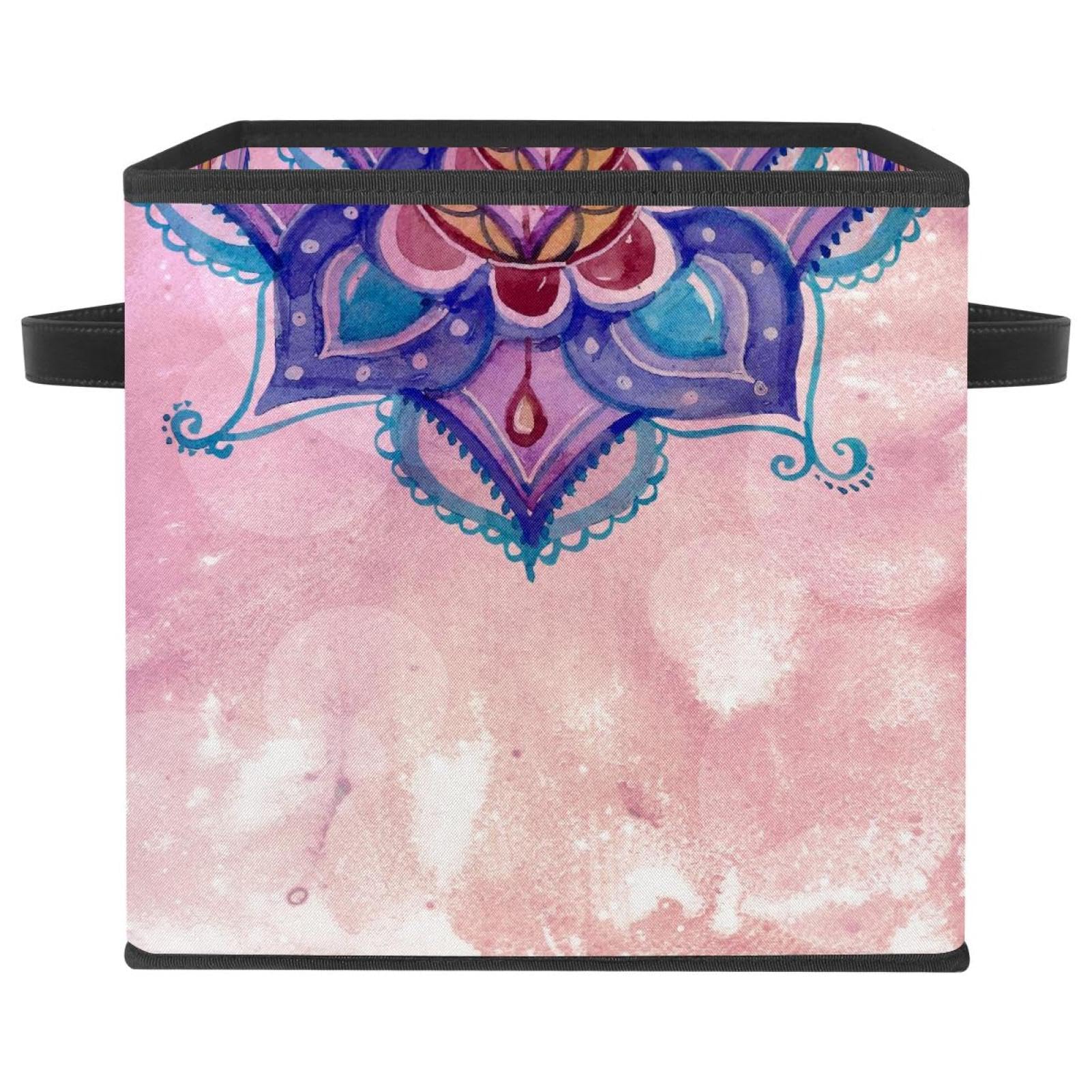 Cube organisateur de rangement avec poignées pour jouets et livres