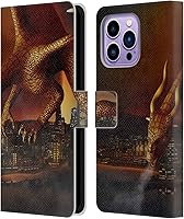 Vista 16 de Head Case Designs Officially Licensed Simone Gatterwe Alien Dungeon Dragons and Dungeons Leather Wallet Case Compatible with Apple iPhone 14 Pro Max
