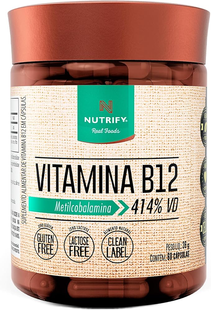 Nutrify - Vitamina B12 - Metilcobalamina 414% VD - Multivitamínico - Suplemento Alimentar para o Metabolismo Energético