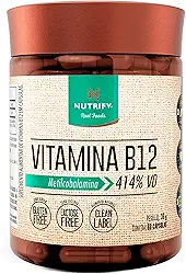 Nutrify - Vitamina B12 - Metilcobalamina 414% VD - Multivitamínico - Suplemento Alimentar para o Metabolismo Energético - Vegano e Livre de Aditivos Artificiais - 60 Cápsulas