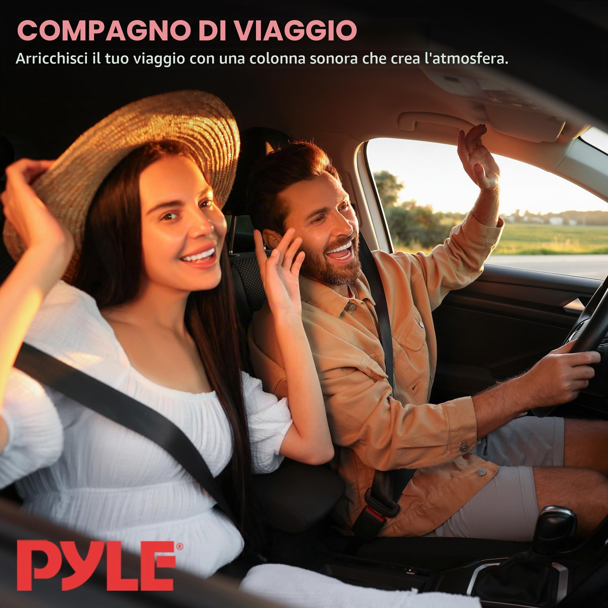 Pyle PLA2200 amplificatore audio 2.0 canali Auto Cablato Nero