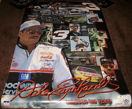 Miniatura 1 de Póster vintage de Dale Earnhardt #3 a través de los años, 34 pulgadas de alto por 22-12 pulgadas de ancho, #7045