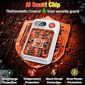 Electric Hand Warmers Rechargeable 2 Pack, Magnetic AI Hand Warmers with LED Display & 4 Levels, Portable Pocket Heater, Gifts for Christmas, Camping, Golf, Raynauds, Hunting, Women & Men