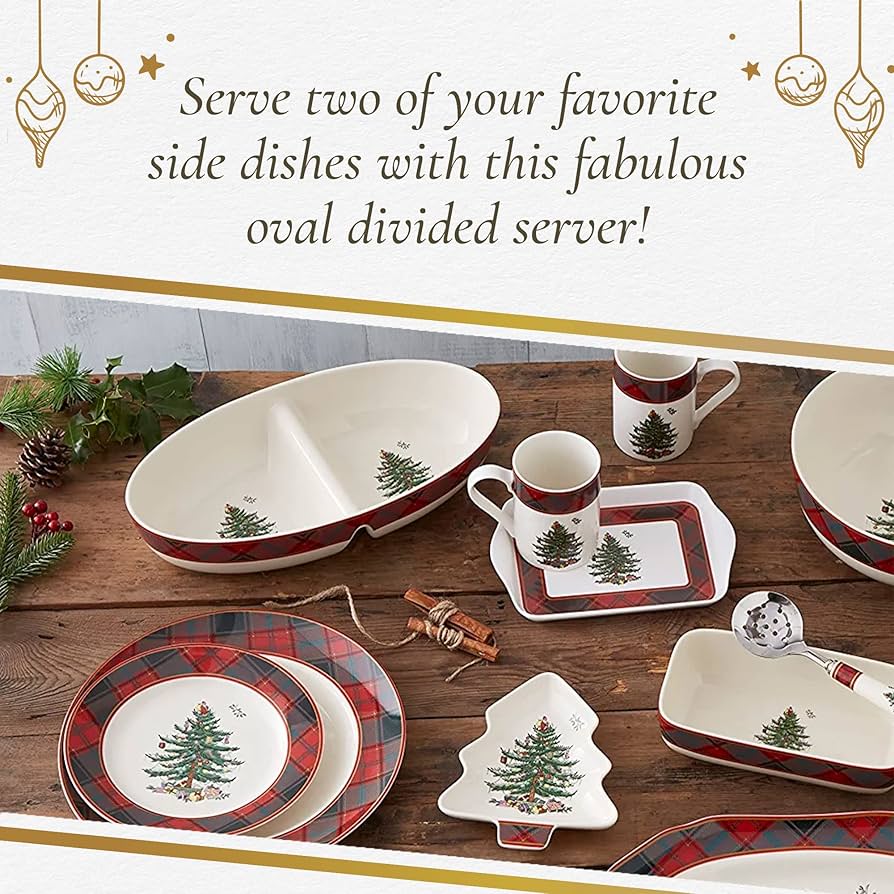 Spode クリスマスツリー サービング皿 ボウル 楕円形 スポード