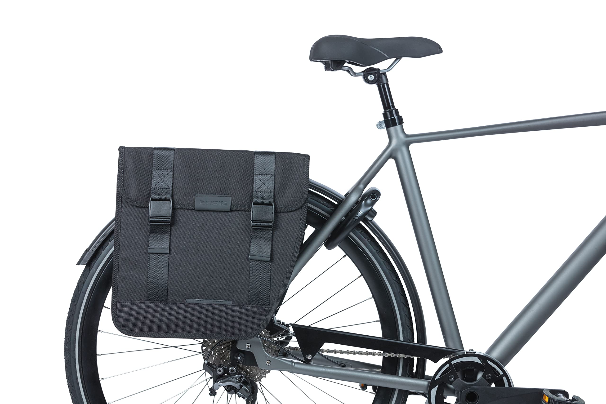 Basil Tour XL, Borsa Doppia per Bicicletta Unisex Adulto, Nero, 35 Litri