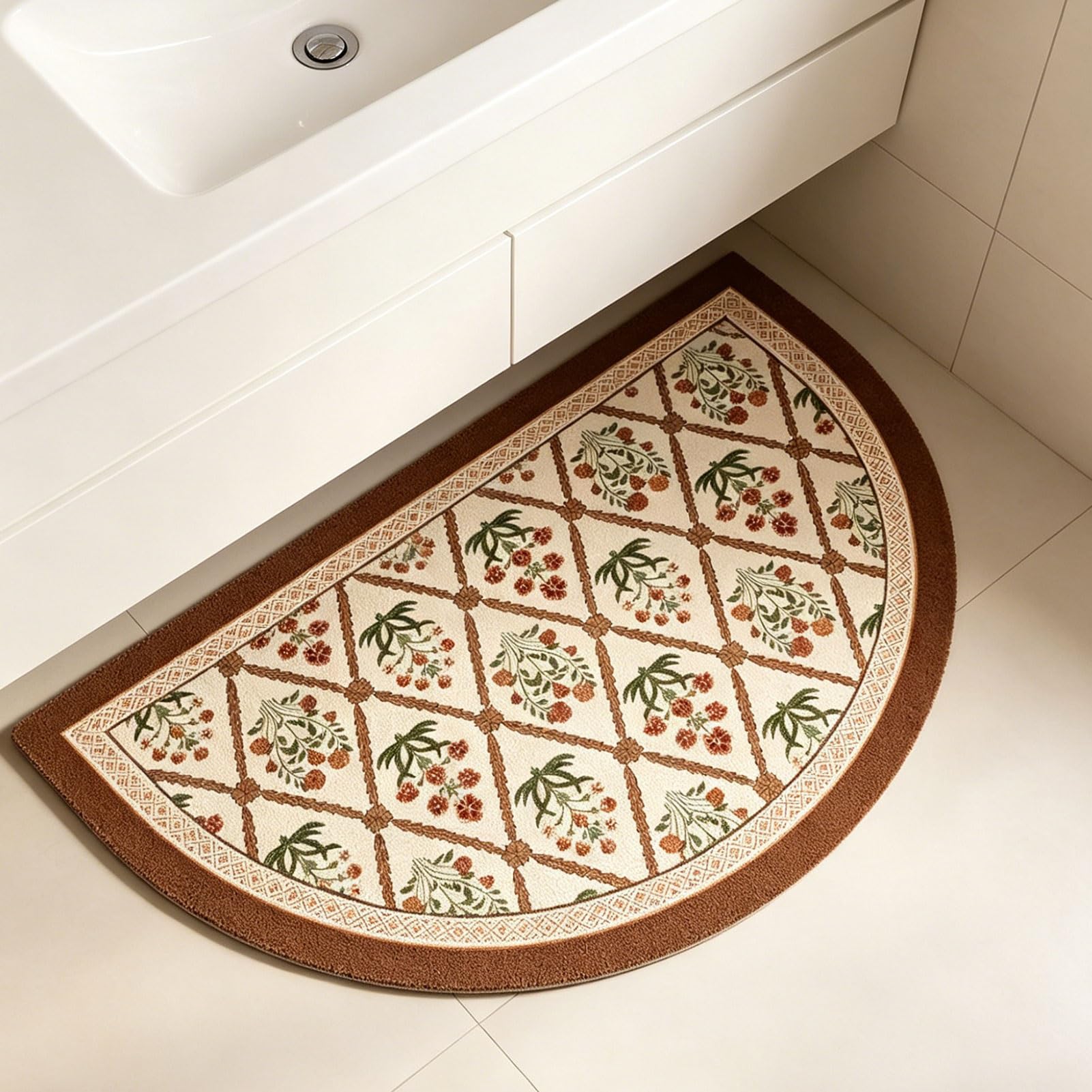 Tappetino Antiscivolo per Bagno, Morbido e Assorbente, Ideale per Ingresso, Cucina, Vasca da Bagno, Cucina, Zona per la Pappa degli Animali Domestici, Doccia, lavandino (40x60 cm)