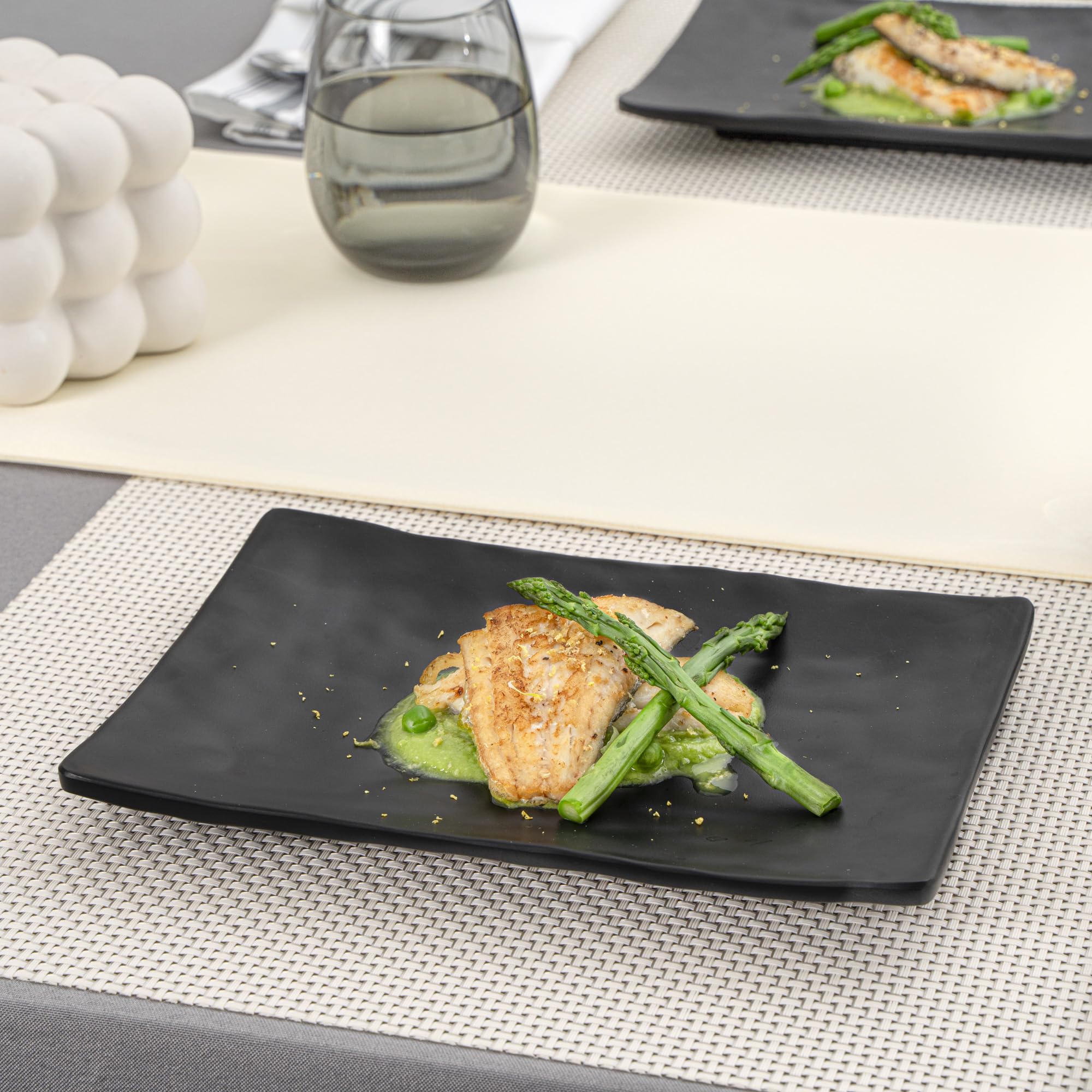 Restaurantware RWP0517B - Bandeja de melamina (rectangular, tamaño pequeño), melamina, medium