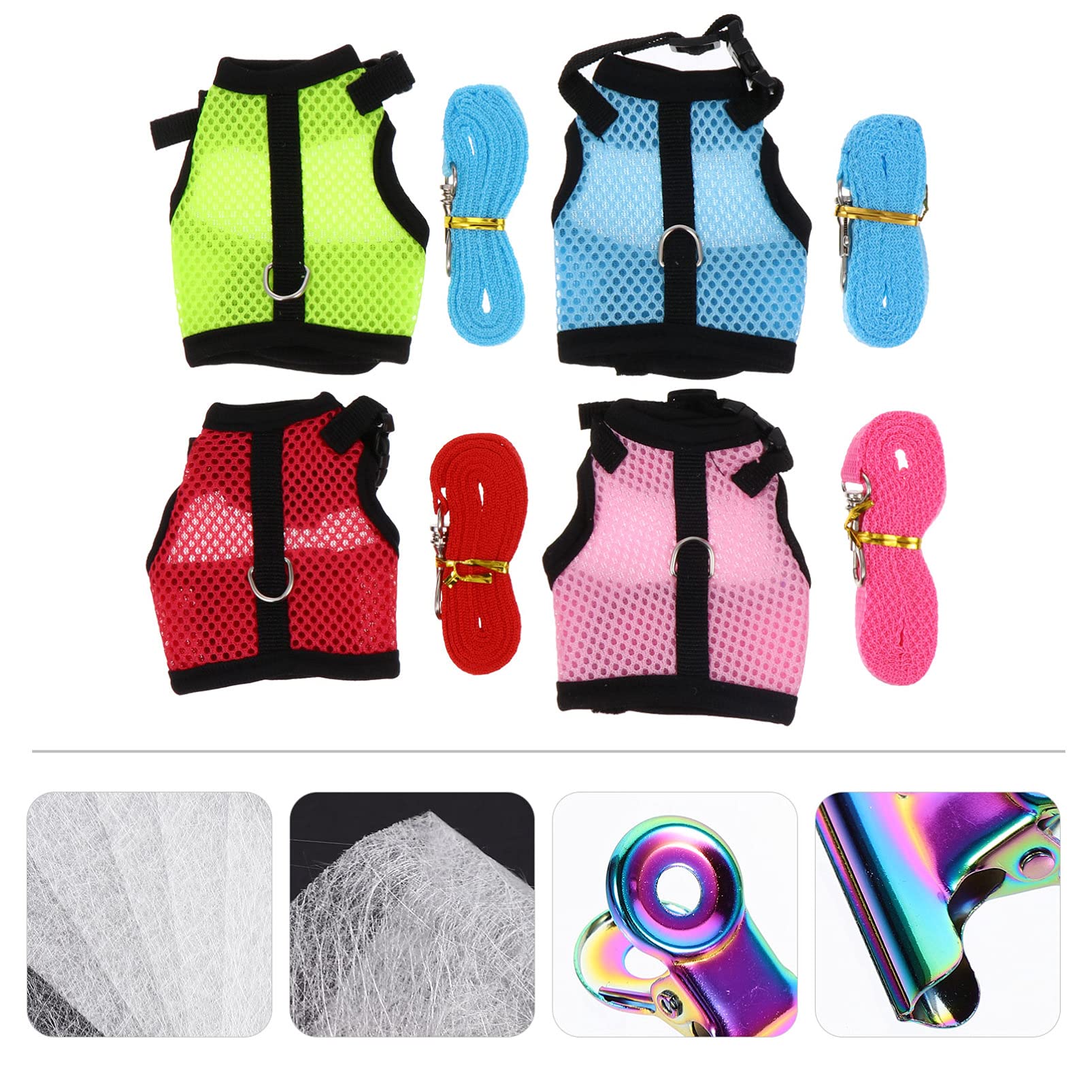 12 Pz gilet da coniglio accessori per furetti imbracatura di ghinea canotta criceto guinzaglio di coniglio guinzaglio per conigli cintura capi di abbigliamento corda di