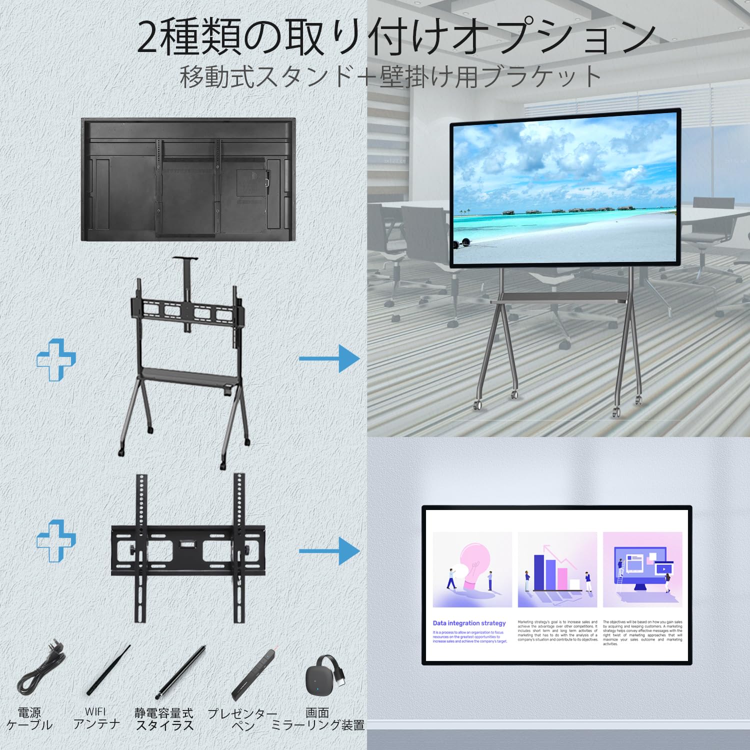 Amazon.co.jp: TouchWo 75 インチの相互タッチスクリーンのモニター 