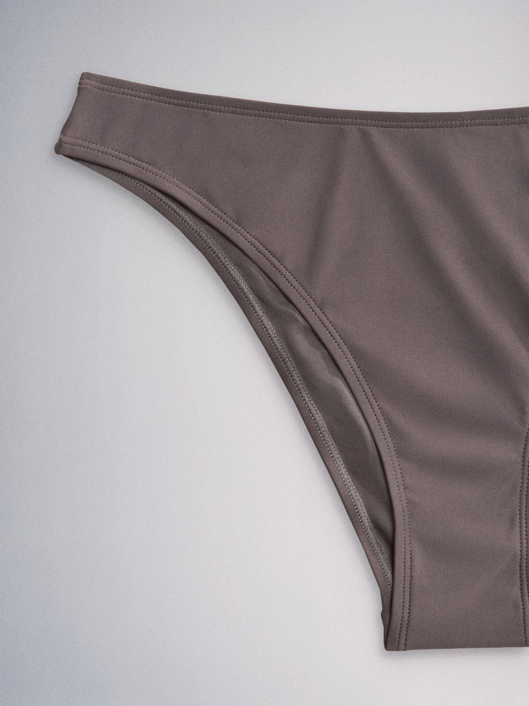 THE SET Donne Confezione da 3 di Slip Bikini a Gamba Alta | Adulto, High Leg, Mid Rise, Pull On, Lavabile in lavatrice