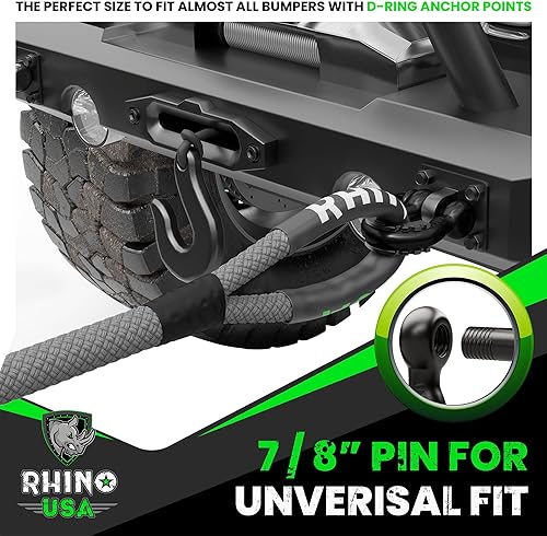 Miniatura 6 de Rhino USA grilletes de anillo D Paquete de 2 Negro