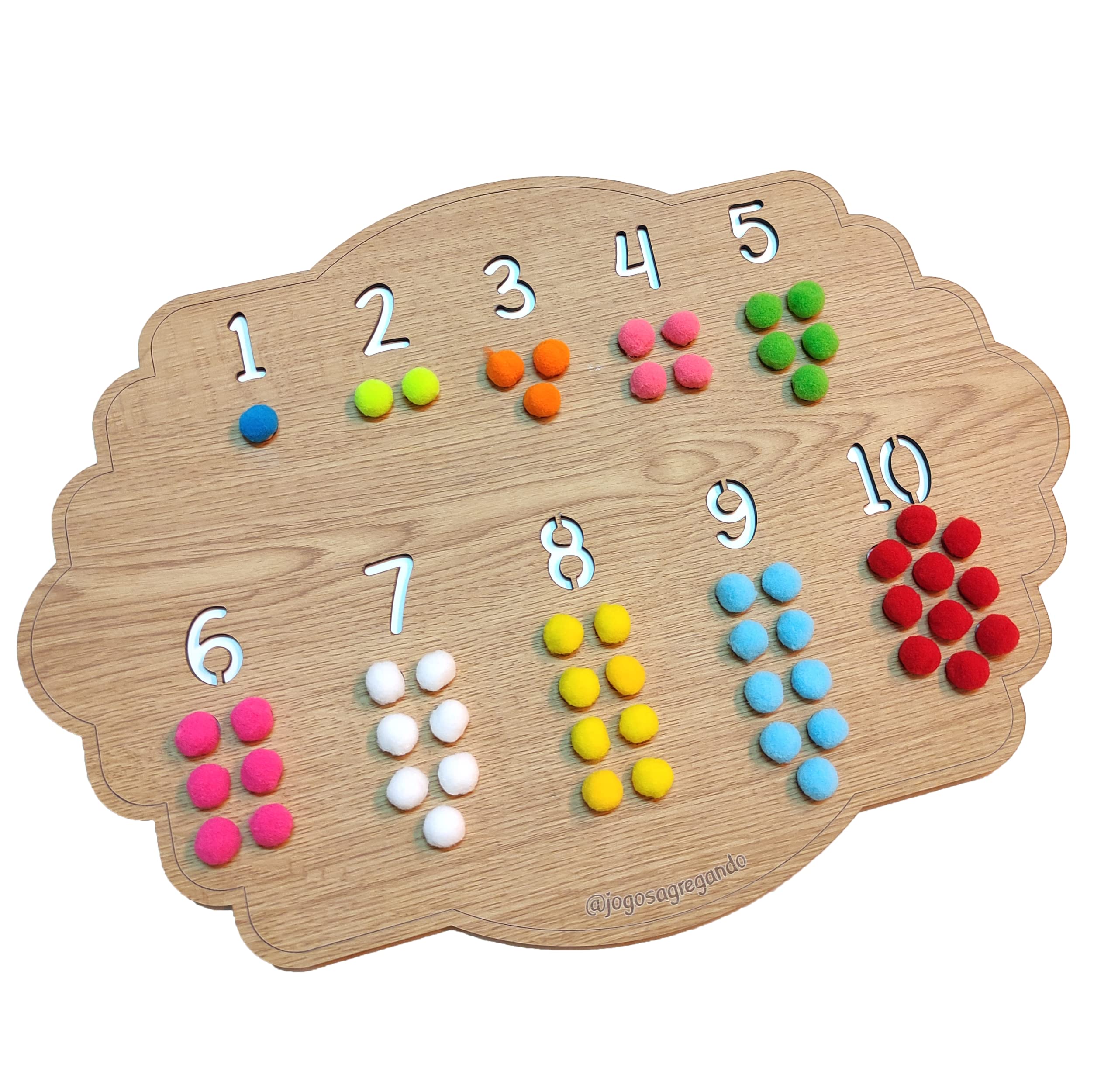 Buy Numerical Board Wood Handcrafted Game to teach kids learn to count